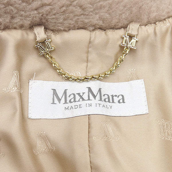 マックスマーラ Max Mara テディベア ケープ ベージュ アルパカ ウール