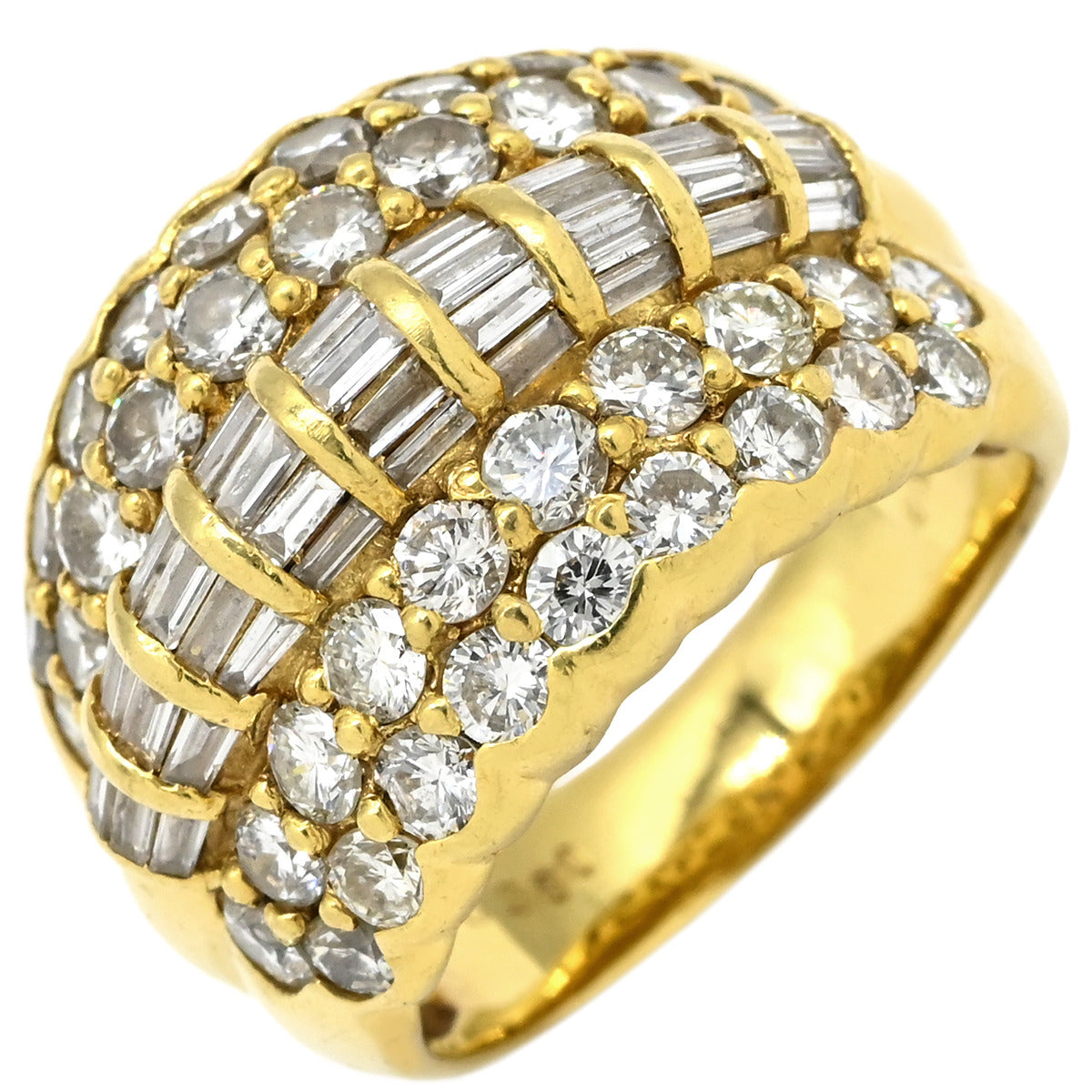 ノンブランド NON BRAND ダイヤモンド 3.50ct イエローゴールド リング