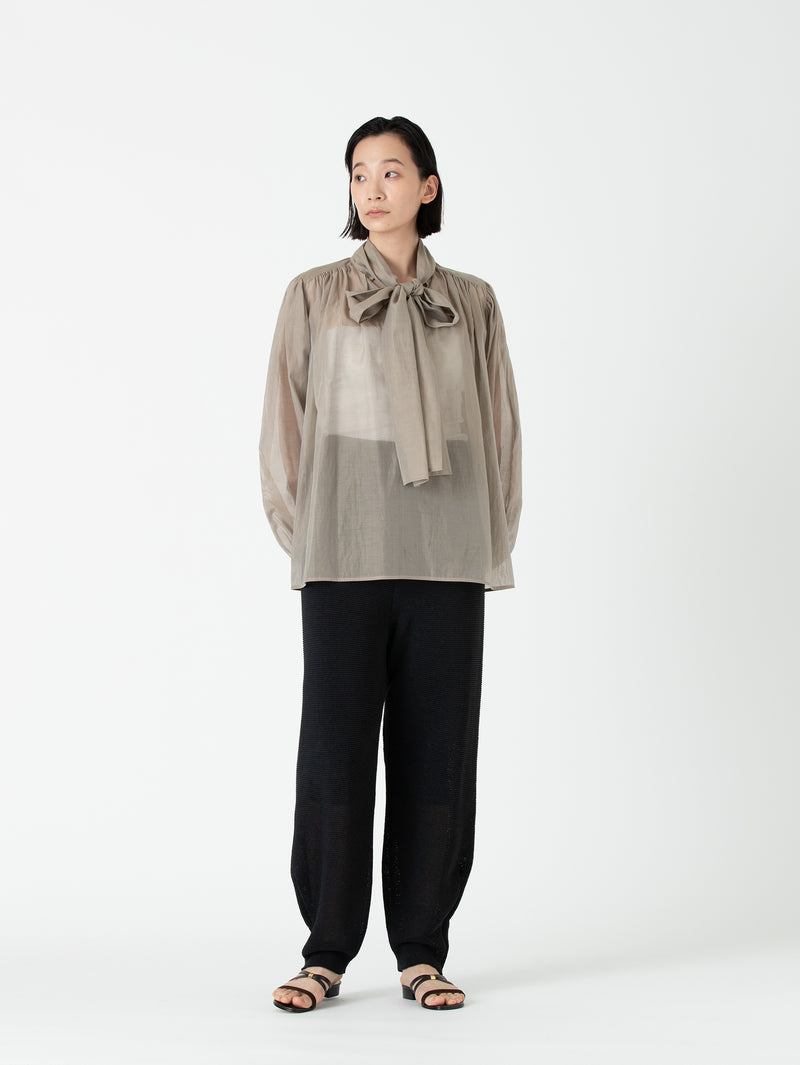 BOWTE | コットンシルクボウタイブラウス – H+HELIOTROPE
