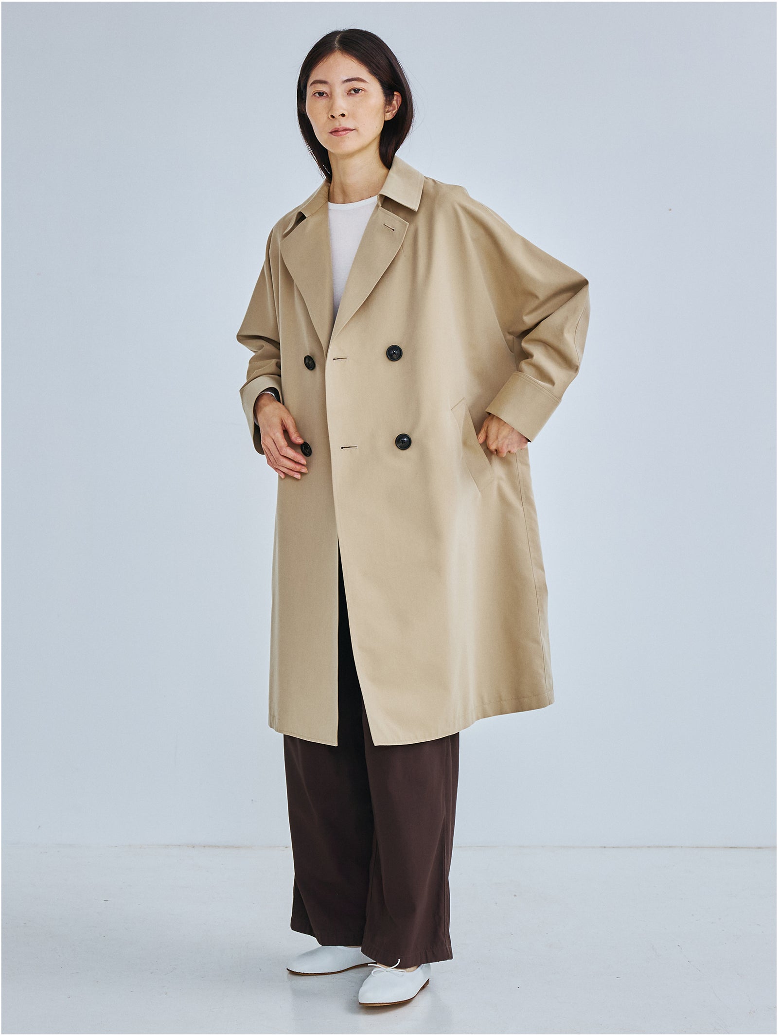 TICCA | テントトレンチコート TBFS-161 ベージュ、カーキ、ネイビー