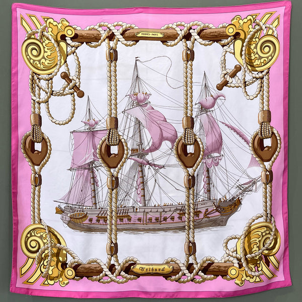 VINTAGE HERMES｜スカーフ TRIBORD カレ90 – H+HELIOTROPE