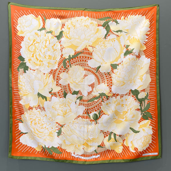 VINTAGE HERMES｜スカーフ LES PIVOINES カレ90 – H+HELIOTROPE