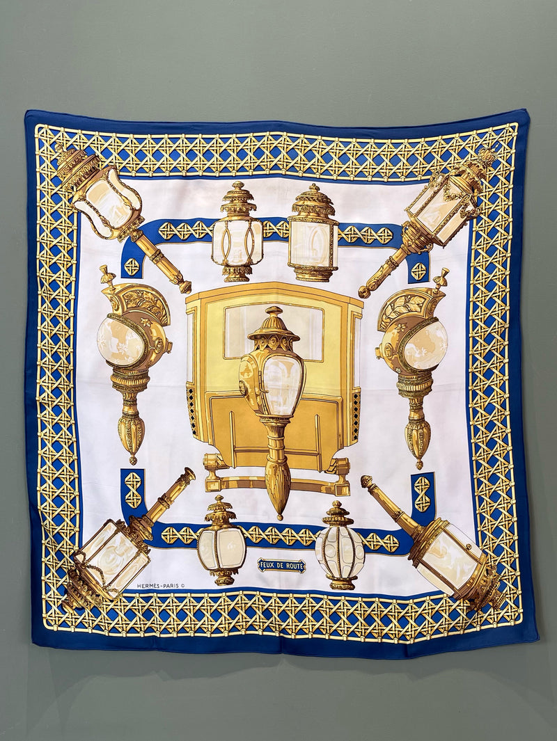 VINTAGE HERMES｜スカーフ FEUX DE ROUTE カレ90 – H+HELIOTROPE