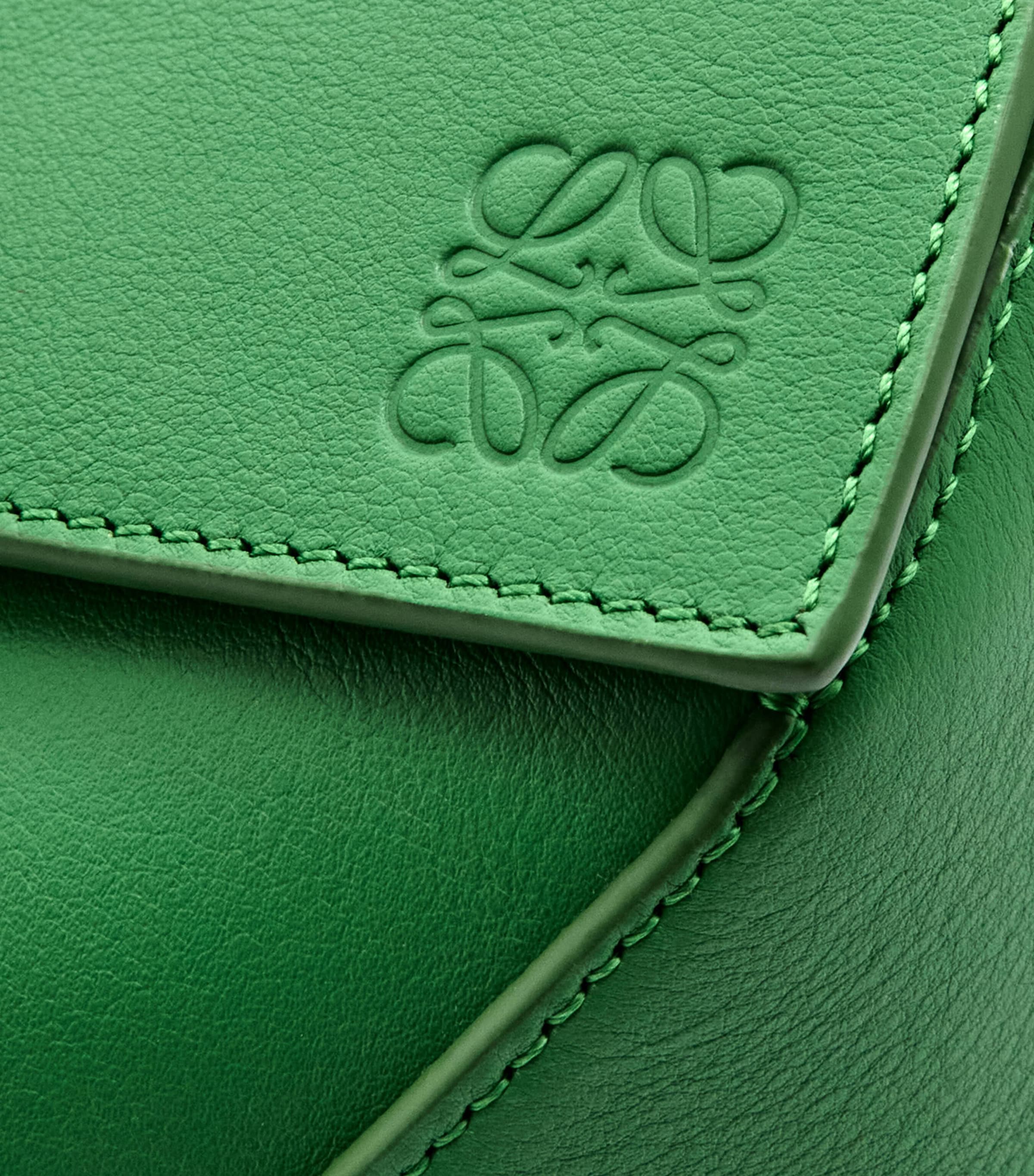 LOEWE Green Small Leather Puzzle Edge Belt Bag | Harrods US