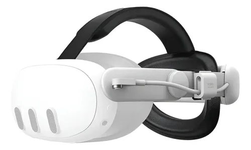 Kiwi Design Spc Elite Bateria Head Strap Para Meta Quest 3 Branco