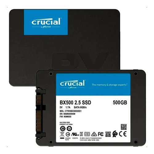 Disco Solido Ssd Crucial Bx500 500gb 2.5 Sata Diginet Negro