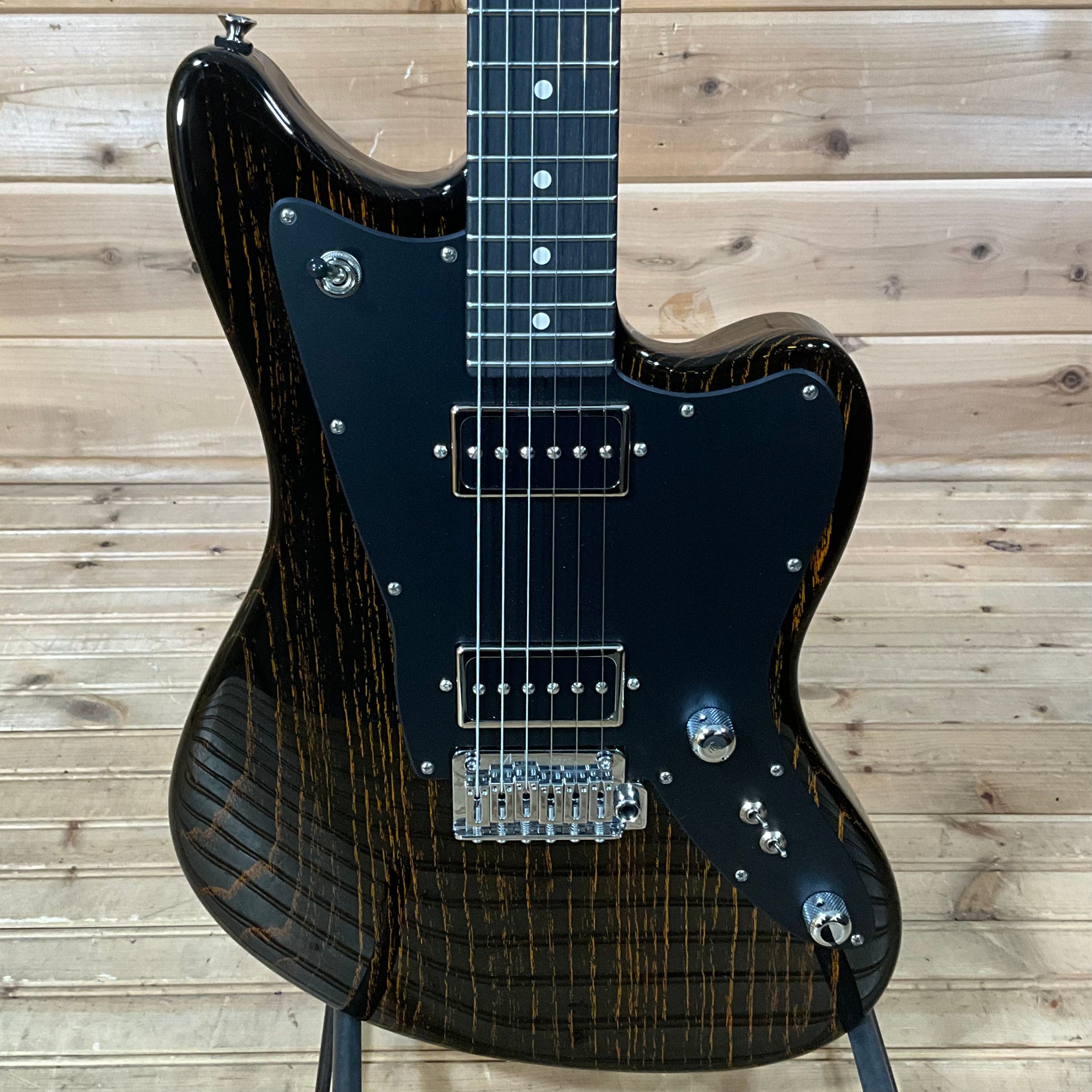 Tom Anderson Raven Classic Electric Guitar - Black with Orange Dog