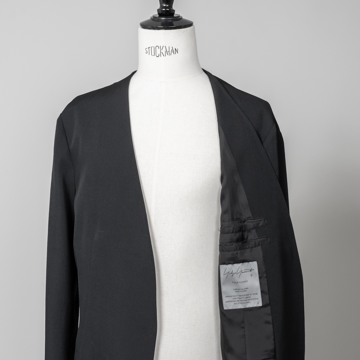 ヨウジヤマモト25AW ノーカラージャケット | HUES 福岡セレクトショップ