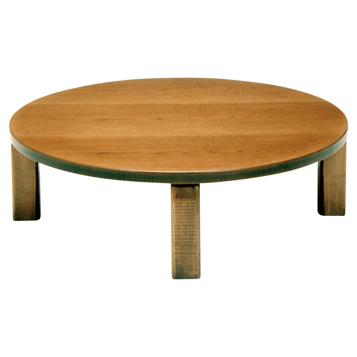 ナラ突板 丸型 座卓 折脚 ZT-113｜かねみつ漆器店