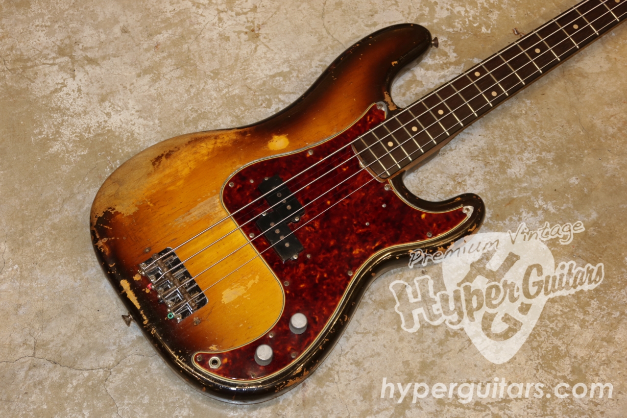 Fender '59 Precision Bass - サンバースト / スラブローズ - ハイパー