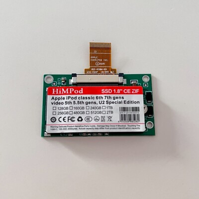 256gb SSD Upgrade KIT with Mega Battery for Apple iPod Classic 7th