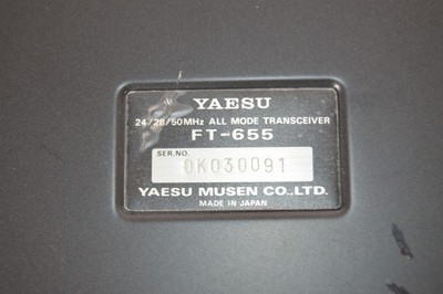 YAESU FT-655 HF All Mode 24/28/50MHz 100W Transceiver Ham Radio