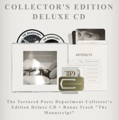 TAYLOR SWIFT Tortured Poets Department CD Deluxe Collectors Ed