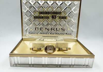 Vintage Benrus 14K Yellow Gold Women's Watches Original Case 21
