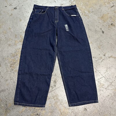NWT Vintage Anchor Blue Dark Wash Beyond Baggy Denim Jeans 42x32