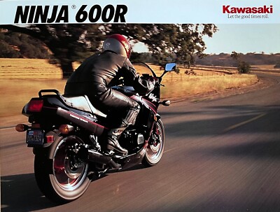 1992 Kawasaki ZX600-C5 Ninja 600R double-sided brochure-literature