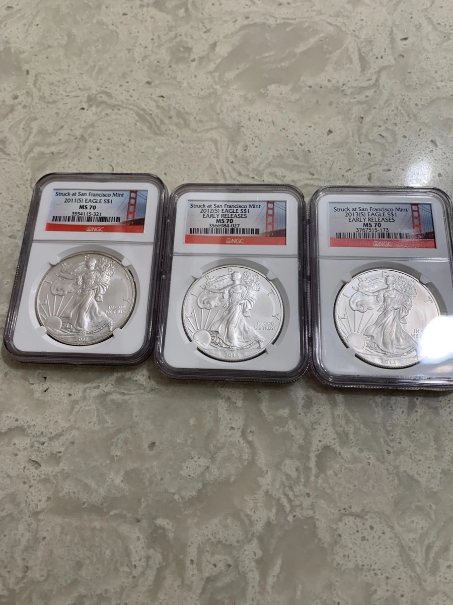 American Eagle MS 70 Graded 2012 Silver Bullion Coins for sale | eBay