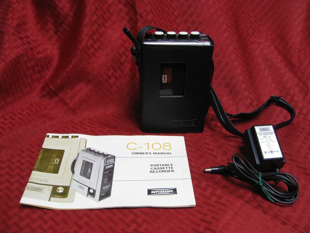 Vintage Marantz Superscope Cassette Player/Recorder C-108, book