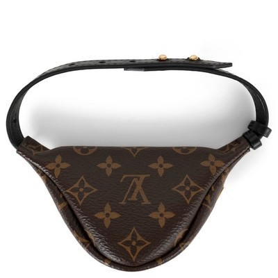 72486 auth LOUIS VUITTON brown monogram canvas PARTY BUM BAG