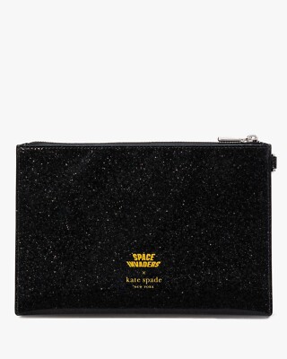Space Invaders X Kate Spade Glitter Patent New York Wristlet KI754