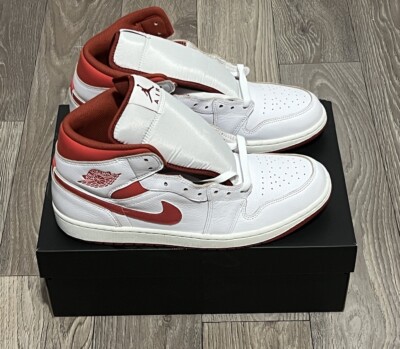 Nike Air Jordan 1 Mid SE Shoes White Lobster Dune Red FJ3458-160