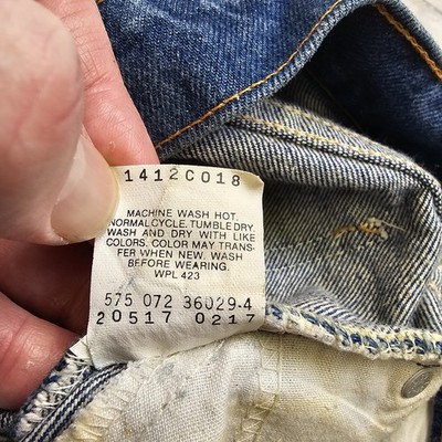 Vintage Levi's 517 Orange Tab 36 Denim Bootcut Jeans Made In USA