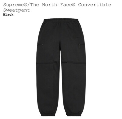 New Supreme® x The North Face® Convertible Sweatpant Shorts Black