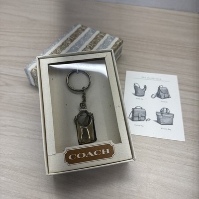 Vintage Coach 90s Dufflesac Keychain NIB Brass Bag Charm Authentic