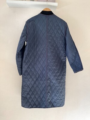 Noa Noa Full Zip Quilted Coat - Navy - sz 34Long | eBay