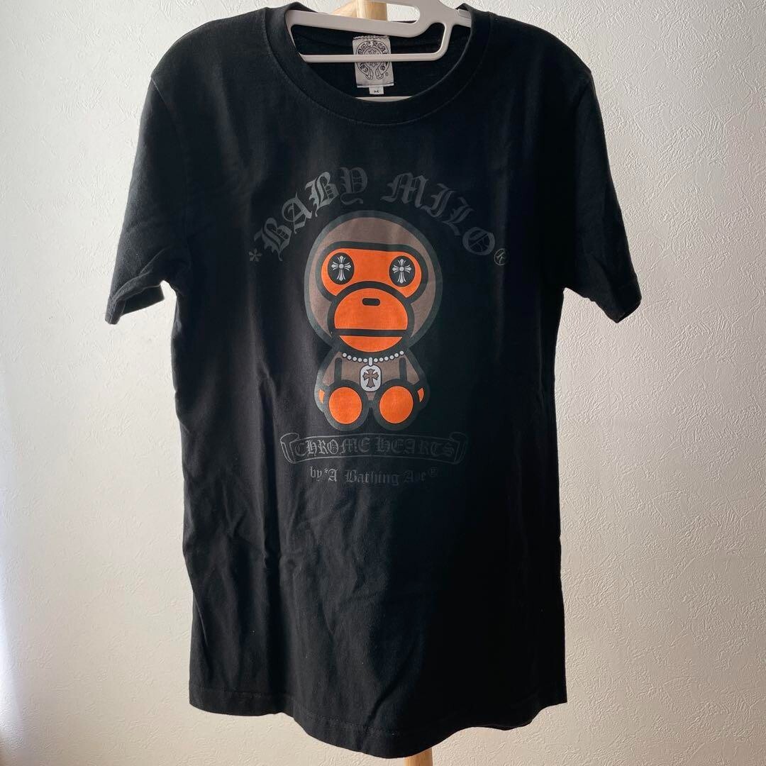 Chrome Hearts X A Bathing Ape Bape Collab T-shirt Black Baby Milo