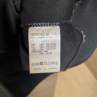 NEEDLES Track Jacket Black x Pink lines Size-L Used from Japan F/S