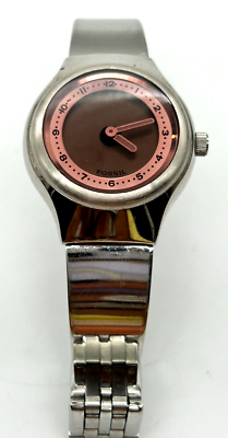 FOSSIL Big Tic Watch, Pink Face Steel Strap, JR-7877 Rare y2k | eBay