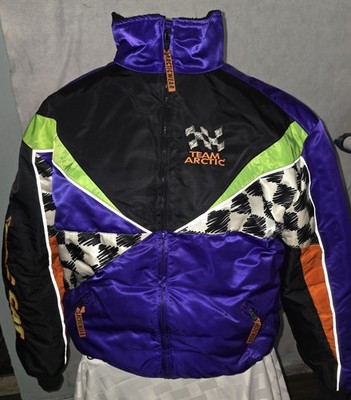 2 In 1 Vintage 90s Team Arctic Cat Racing ZR Jacket Snowmobile Zip