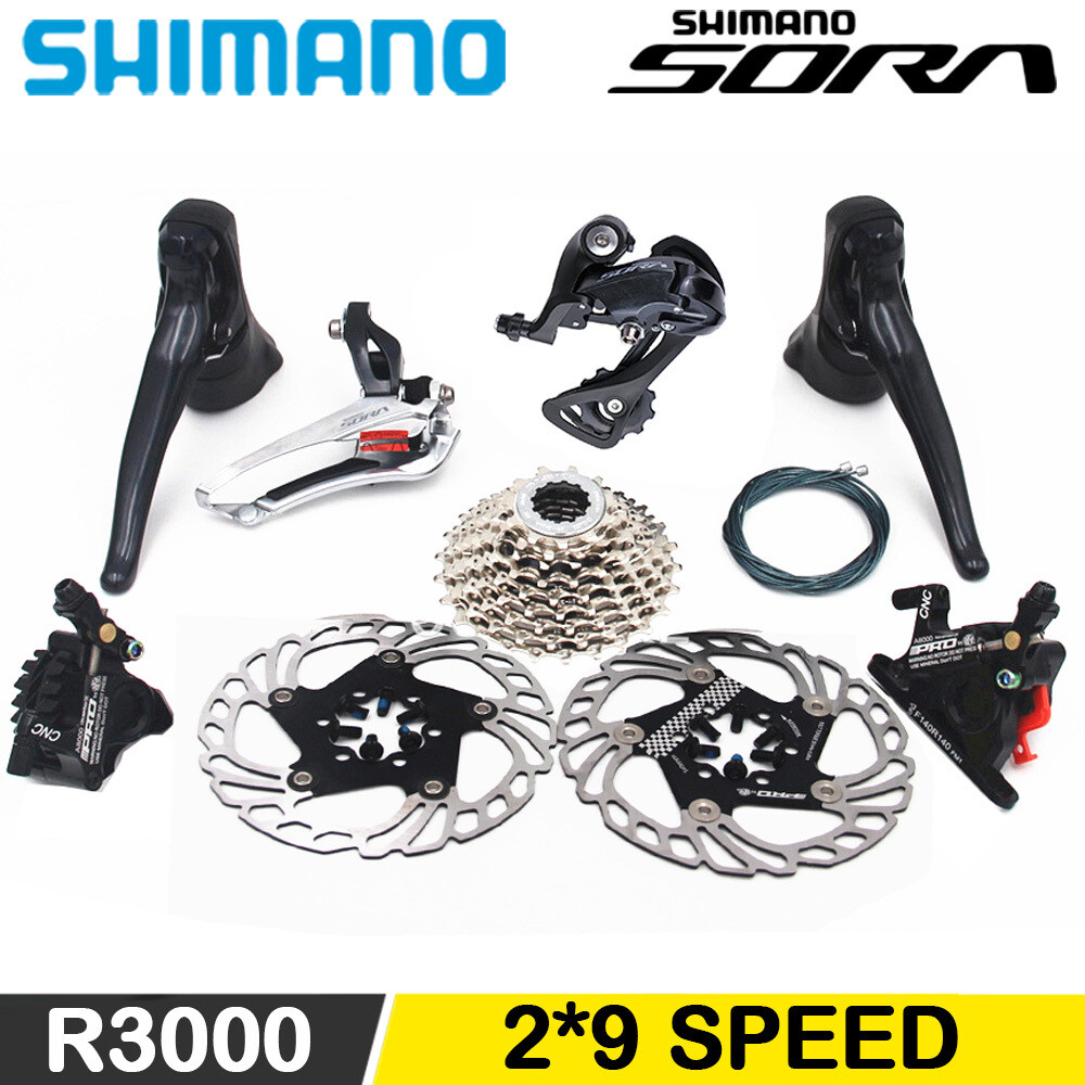 SHIMANO SORA R3000 Groupset Mechanical Disc Brake 2x9 Speed Road