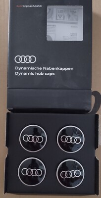 AUDI Genuine OEM Dynamic Hub Caps - Floating Wheel Hub Cap Set Of