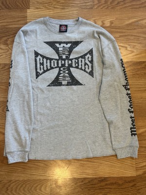 Jesse James West Coast Choppers Mens Large Iron Cross Thermal Knit