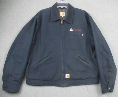 Vintage Carhartt Blanket Lined Detroit Jacket XL Navy Blue Mens L