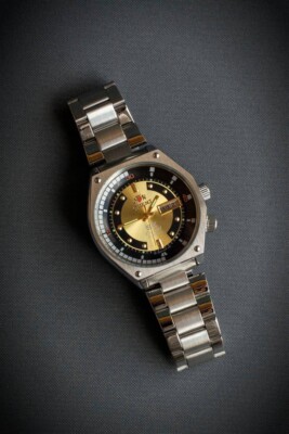 Japane Watch Orient SK Sea King Crystal KD King Diver Gold Dial