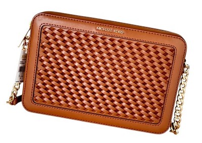 Michael Kors Jet Set Item East West Crossbody Bag Woven Brown | eBay