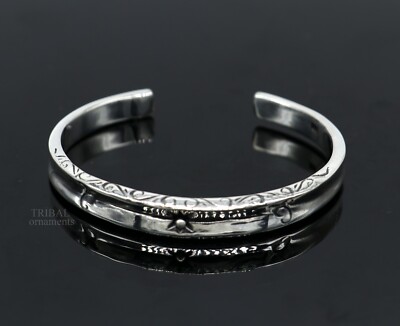 925 sterling silver handmade vintage design cuff bracelet bangle