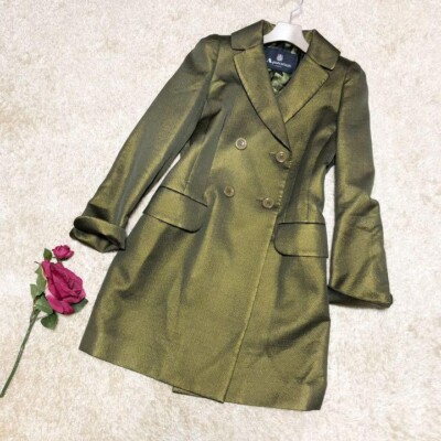 Aquascutum♡Double-breasted Chester coat in rare color metallic