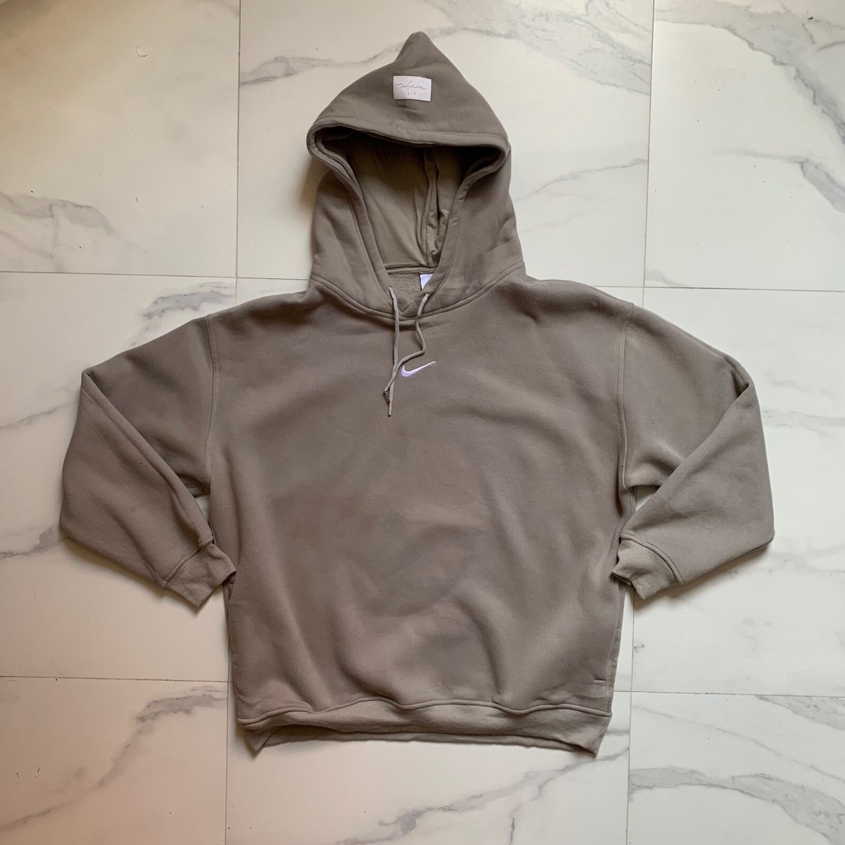 Nike x Fear Of God Double Hood Hoodie Dust/Sail Size L Streetwear