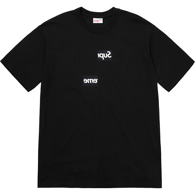 Supreme x Comme Des Garcons Shirt Split Box Logo Tee BLK/WHT