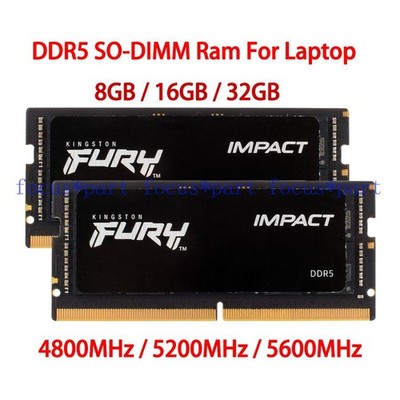 Kingston FURY 8GB 16GB 32GB 64GB DDR5 4800 5200 5600 MHz SO-DIMM