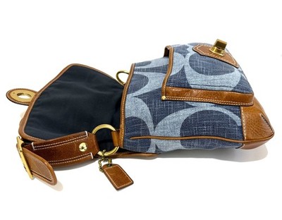 MINT Coach Y2K Denim Signature C Tobacco Leather Legacy Ali Hobo