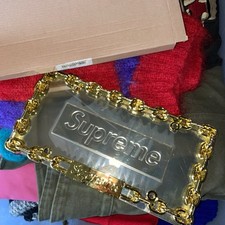 Supreme Chain License Plate Frame Silver for sale online | eBay