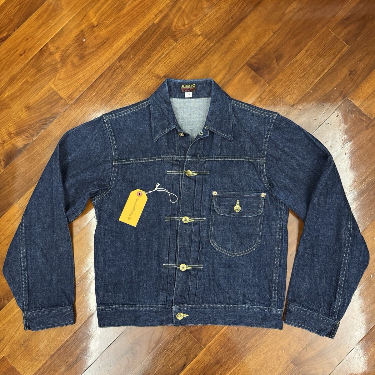 Timeworn Clothing At last & Co Lot147J Denim Jacket Size 38