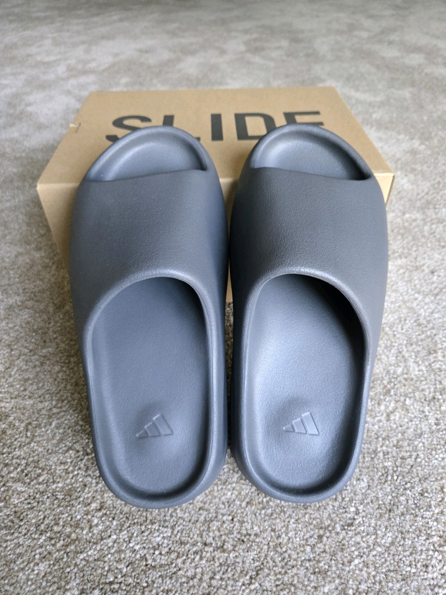 Adidas Yeezy Slide Granite Dark Grey ID4132 Men's SZ 9 | eBay