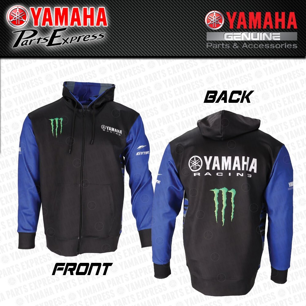 NEW YAMAHA RACING MONSTER ENERGY MENS ZIP HOODIE X-LARGE GYTR YZ