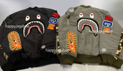 A BATHING APE Men's SHARK MA-1 JACKET 1K70141003 b | eBay